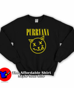 Purrvana Kitty Nirvana Parody Unisex Sweatshirt On Sale 1