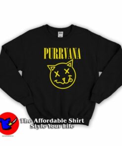 Purrvana Kitty Nirvana Parody Unisex Sweatshirt On Sale 1 Purrvana Kitty Nirvana Parody Unisex Sweatshirt On Sale 2