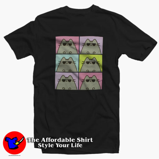 Pusheen the Cat Sunglasses 6 Panels Unisex T-shirt On Sale