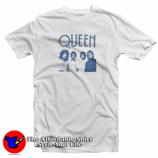 Queen Blue Band Photo & Logo T-Shirt