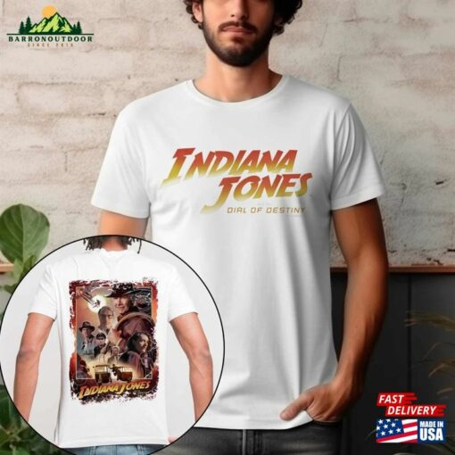 2 Side Printed Dial Of Destiny 2023 Shirt Indiana Jones Gildan T-Shirt Disney Film Sweatshirt For Fans Hoodie