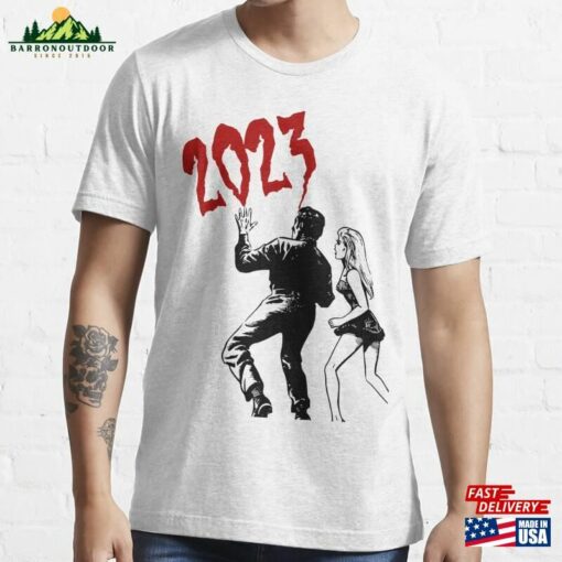 ‘2023 Will Be A Good Year’horror Retro Design For T-Shirts Mugs Classic Sweatshirt