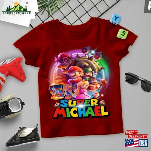 2Super Mario Bros Movie Birthday Shirt Personalized Super Matching Family 2023 Sweatshirt Hoodie