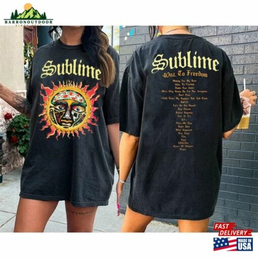 40Oz To Freedom Sublime 2 Sided Premium T-Shirt Vintage Rock Band 2023 Tour Concert Merch Shirt Hoodie