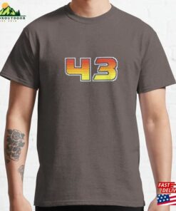 43 Pixel Font Forty Three In Red Orange And Yellow Classic T-Shirt Sweatshirt