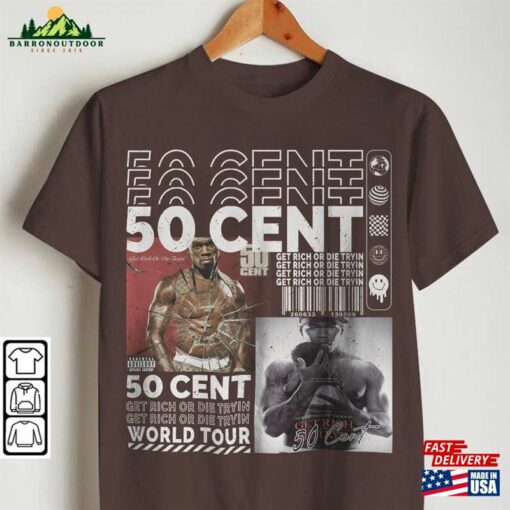 50 Cent Rap Shirt Y2k Vintage Merch Album Get Rich Or Die Tryin The Final Lap Tour 2023 Tickets 90S Gift For Fan L1105r Sweatshirt Classic