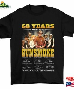 68 Years 1955 2023 Gunsmoke Vintage Some Of Us Grew Up Loving Gun Smoke The Cool Ones Still Do Shirt Classic Hoodie