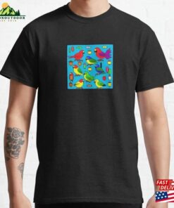 8 Bit Wild Parrots Classic T-Shirt Unisex