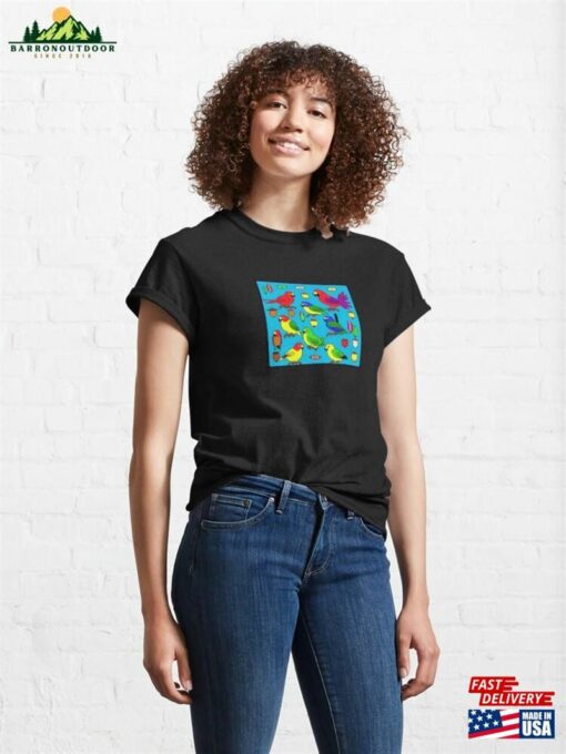 8 Bit Wild Parrots Classic T-Shirt Unisex