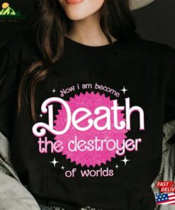 90S Vintage Barbenheimer Tee Destroyer Of Worlds Shirt Oppenheimer Sweatshirt Unisex