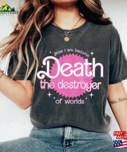 90S Vintage Barbenheimer Tee Destroyer Of Worlds Shirt Oppenheimer Sweatshirt Unisex 3