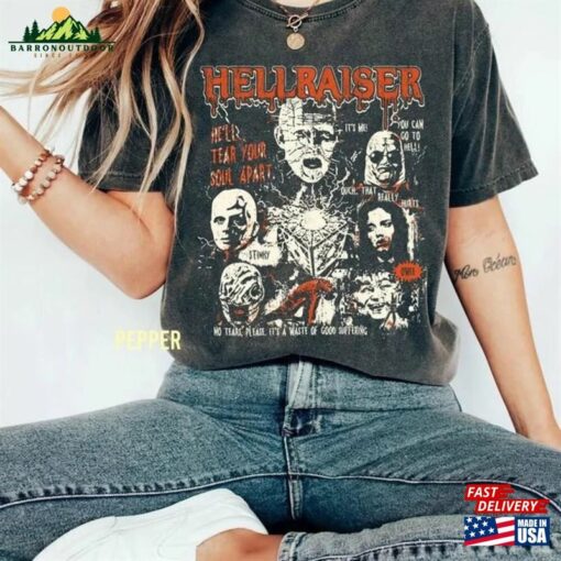 90S Vintage Hellraiser Halloween 2023 Shirt Scary Movies Tee Horror Movie Merch Sweatshirt T-Shirt