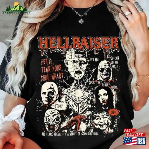 90S Vintage Hellraiser Halloween 2023 Shirt Scary Movies Tee Horror Movie Merch Sweatshirt T-Shirt