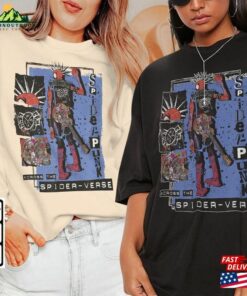 Across The Spider Verse 2023 Shirt 90S Y2k Merch Vintage Miles Morales Movie Super Hero Woman Comic Graphic Tee V7 L106mu Unisex Sweatshirt