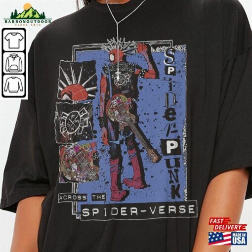 Across The Spider Verse 2023 Shirt 90S Y2k Merch Vintage Miles Morales Movie Super Hero Woman Comic Graphic Tee V7 L106mu Unisex Sweatshirt