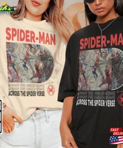 Across The Spider Verse 2023 Shirt 90S Y2k Merch Vintage Miles Morales Movie Super Hero Woman Comic Tee V1 L106mu Sweatshirt Classic