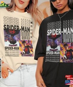 Across The Spider Verse 2023 Shirt 90S Y2k Merch Vintage Miles Morales Movie Super Hero Woman Graphic Tee V2 L106mu T-Shirt Unisex