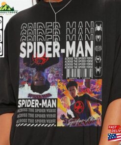 Across The Spider Verse 2023 Shirt 90S Y2k Merch Vintage Miles Morales Movie Super Hero Woman Graphic Tee V2 L106mu T Shirt Unisex 3