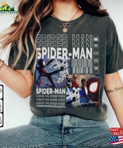 Across The Spider Verse 2023 Shirt 90S Y2k Merch Vintage Miles Morales Movie Super Hero Woman Graphic Tee V4 L106mu Hoodie Classic
