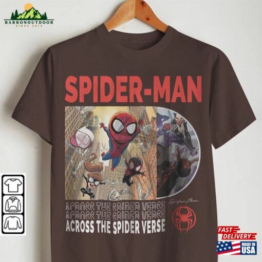 Across The Spider Verse 2023 Shirt 90S Y2k Merch Vintage Miles Morales Movie Super Hero Woman Tee V3 L106mu Sweatshirt Unisex