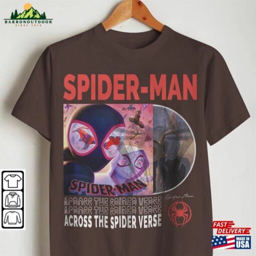 Across The Spider Verse 2023 Shirt 90S Y2k Merch Vintage Miles Morales Movie Super Hero Woman Tee V6 L106mu Unisex Sweatshirt