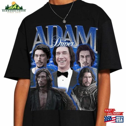 Adam Driver Vintage Style Shirt Fan Tees Retro 90S Sweater T-Shirt Unisex