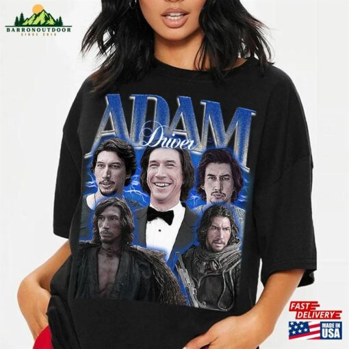 Adam Driver Vintage Style Shirt Fan Tees Retro 90S Sweater T-Shirt Unisex