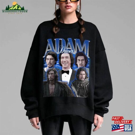 Adam Driver Vintage Style Shirt Fan Tees Retro 90S Sweater T-Shirt Unisex