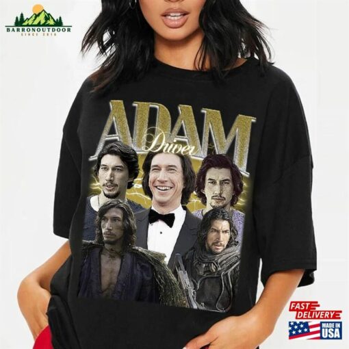 Adam Driver Vintage Style Washed Shirt Actor Retro 90’S Unisex T-Shirt Hoodie