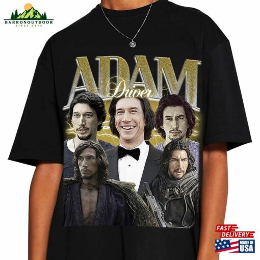 Adam Driver Vintage Style Washed Shirt Actor Retro 90’S Unisex T-Shirt Hoodie