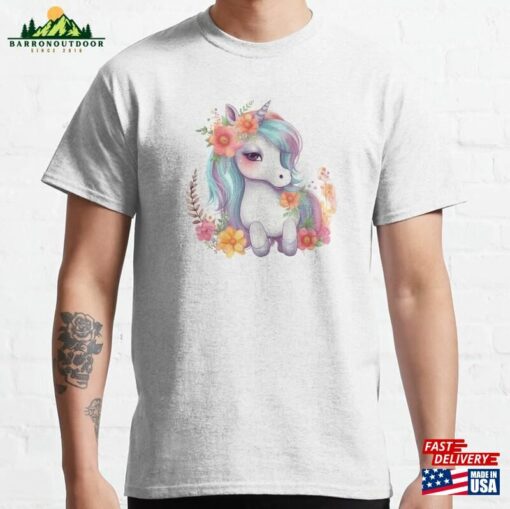 Adorable Pastel Unicorn Classic T-Shirt Sweatshirt Unisex