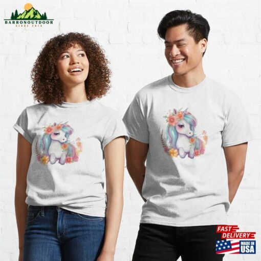 Adorable Pastel Unicorn Classic T-Shirt Sweatshirt Unisex