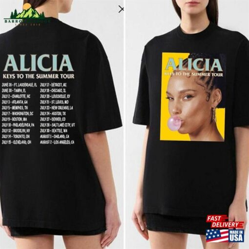 Alicia Keys Music Shirt World Tour 2023 T-Shirt Summer Sweatshirt