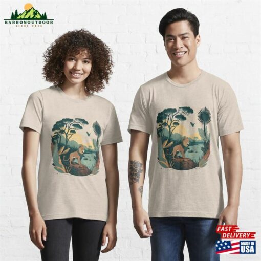 An Old Lion King In The Middle Of A Wide Jungle T-Shirt Unisex