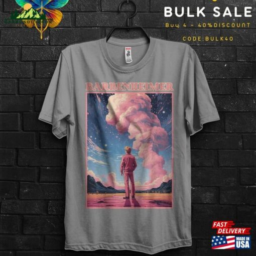 Anime Barbenheimer Poster Tv Serie Movie 2023 Gift T-Shirt For Man Margot Robbie And Ryan Gosling Destroyer Of World Tee Unisex