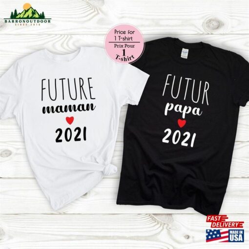 Announcement Pregnancy T Shirt Couple Futur Papi T-Shirt Unisex