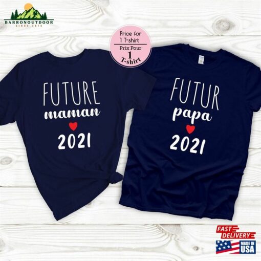 Announcement Pregnancy T Shirt Couple Futur Papi T-Shirt Unisex