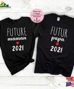 Announcement Pregnancy T Shirt Couple Futur Papi T Shirt Unisex 4