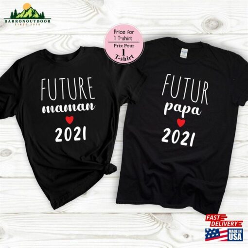 Announcement Pregnancy T Shirt Couple Futur Papi T-Shirt Unisex