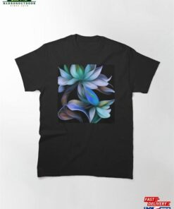 Aqua Teal And Sea Foam Hues Floral Swirls Classic T-Shirt Sweatshirt