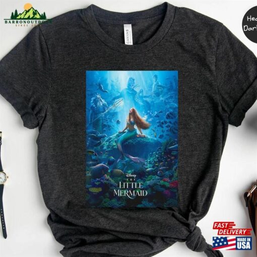 Ariel Live Action Movie Poster Shirt Disney The Little Mermaid 2023 Unisex T-Shirt