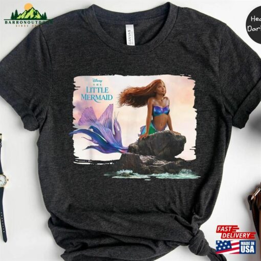 Ariel Live Action Movie Sea Rock Shirt Disney The Little Mermaid 2023 T-Shirt Classic