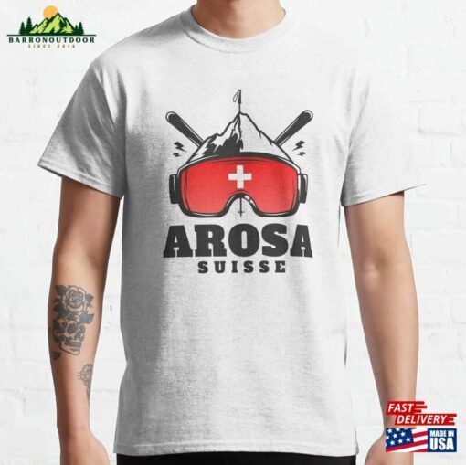 Arosa Switzerland Ski Resort Skiing Souvenir Classic T-Shirt Sweatshirt