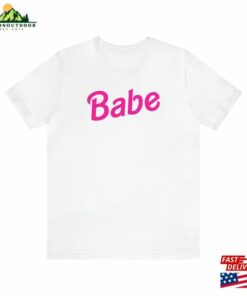 Babe Barbie Doll Font Tee Unisex Modern Slim Fit Funny Ken Movie Inspired T-Shirt Classic Babe Barbie Doll Font Tee Unisex Modern Slim Fit Funny Ken Movie Inspired T-Shirt Classic