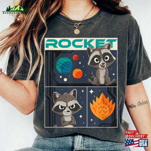 Baby Rocket Panels Shirt Guardians Of The Galaxy Volume 3 Marvel Movie 2023 Sweatshirt Classic