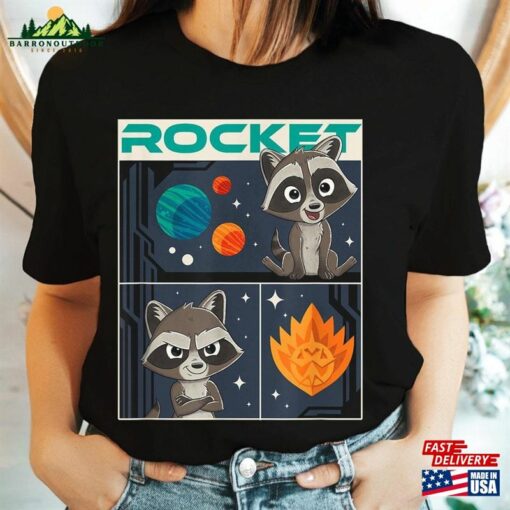 Baby Rocket Panels Shirt Guardians Of The Galaxy Volume 3 Marvel Movie 2023 Sweatshirt Classic