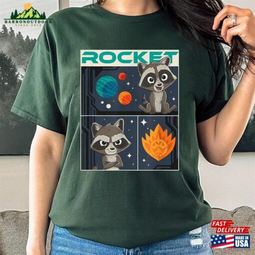 Baby Rocket Panels Shirt Guardians Of The Galaxy Volume 3 Marvel Movie 2023 Sweatshirt Classic