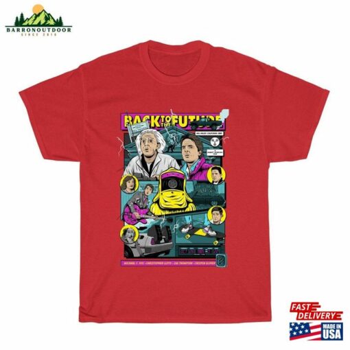 Back To The Future Retro Movie Men’s Red Navy Black T-Shirt Size 5Xl Hoodie