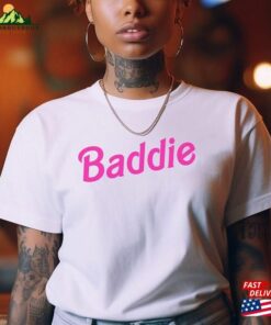 Baddie Barbie Doll Font Tee Unisex Modern Slim Fit Funny Ken Movie Inspired T-Shirt Baddie Barbie Doll Font Tee Unisex Modern Slim Fit Funny Ken Movie Inspired T-Shirt