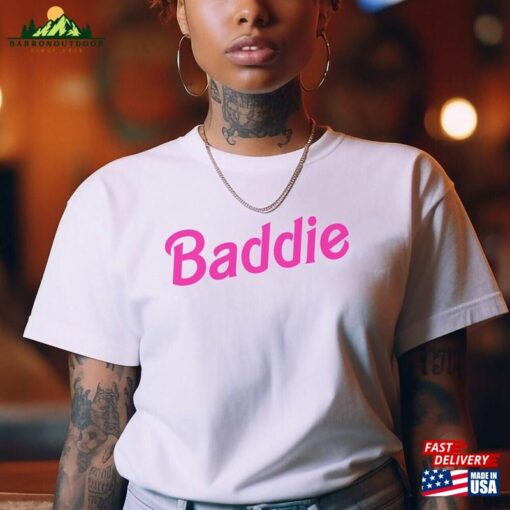 Baddie Barbie Doll Font Tee Unisex Modern Slim Fit Funny Ken Movie Inspired T-Shirt